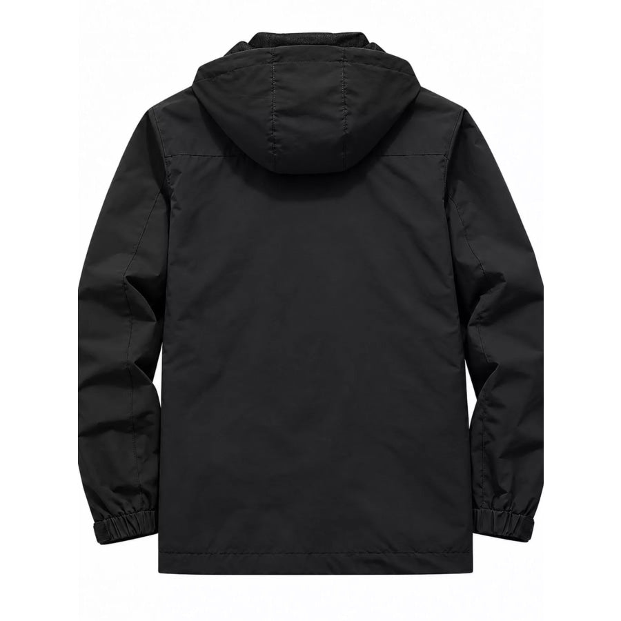 Men’s Plus Size Zip Up Hooded Jacket Apparel and Accessories