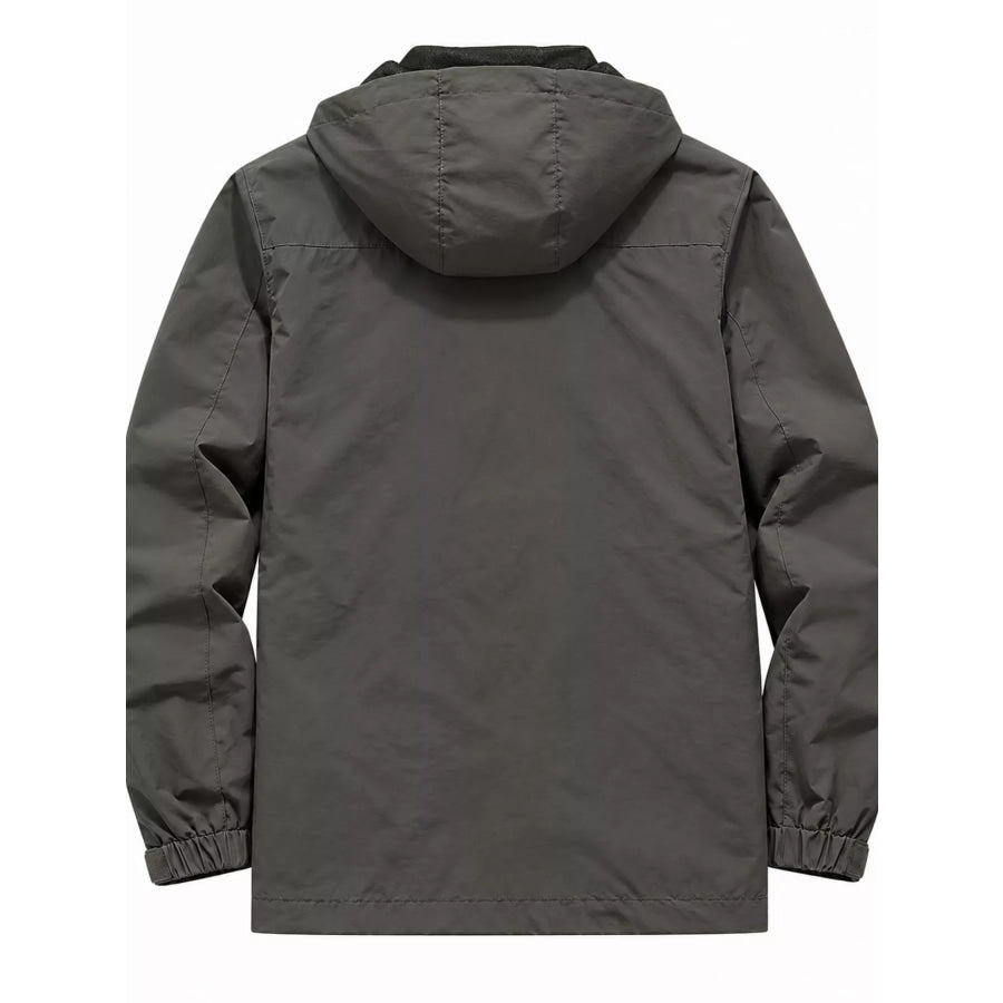 Men’s Plus Size Zip Up Hooded Jacket Apparel and Accessories