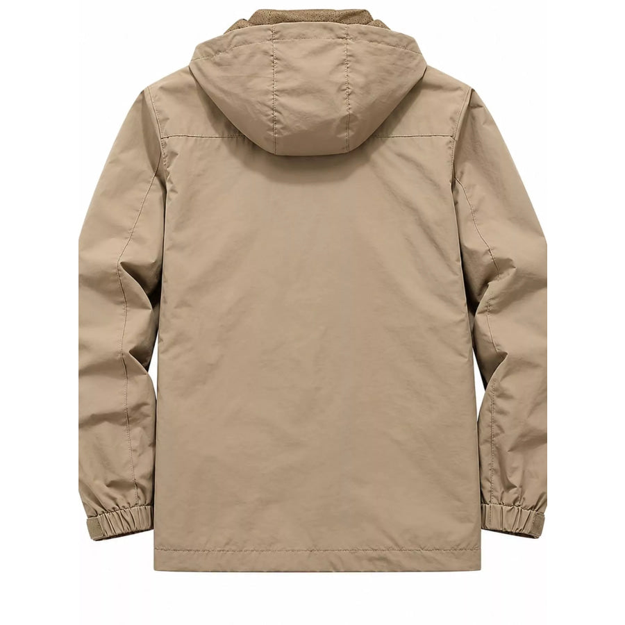 Men’s Plus Size Zip Up Hooded Jacket Apparel and Accessories