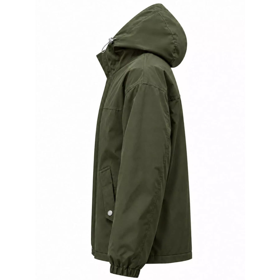 Men’s Plus Size Zip Up Hooded Jacket Apparel and Accessories