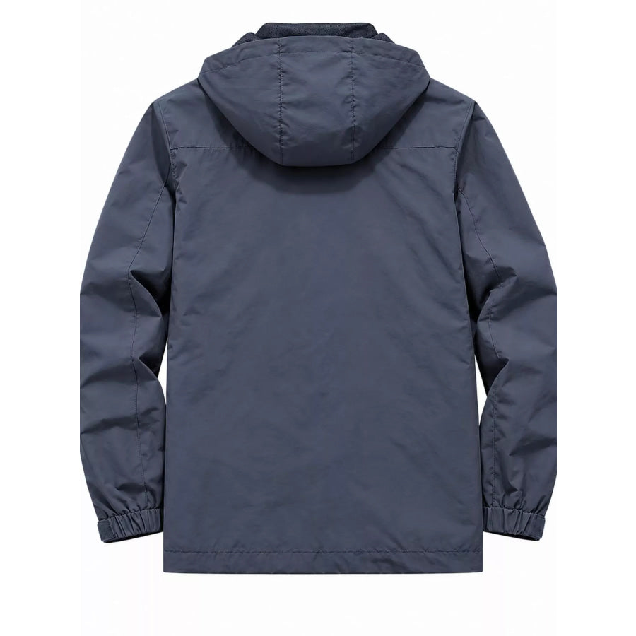 Men’s Plus Size Zip Up Hooded Jacket Apparel and Accessories