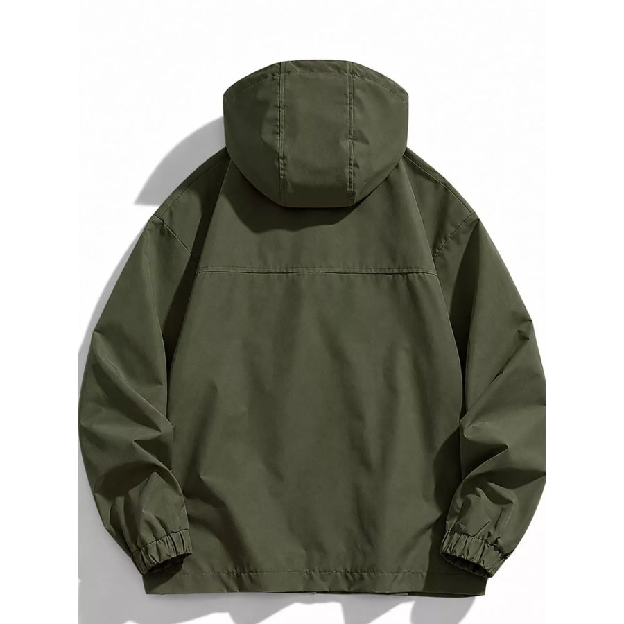 Men’s Plus Size Zip Up Hooded Jacket Apparel and Accessories