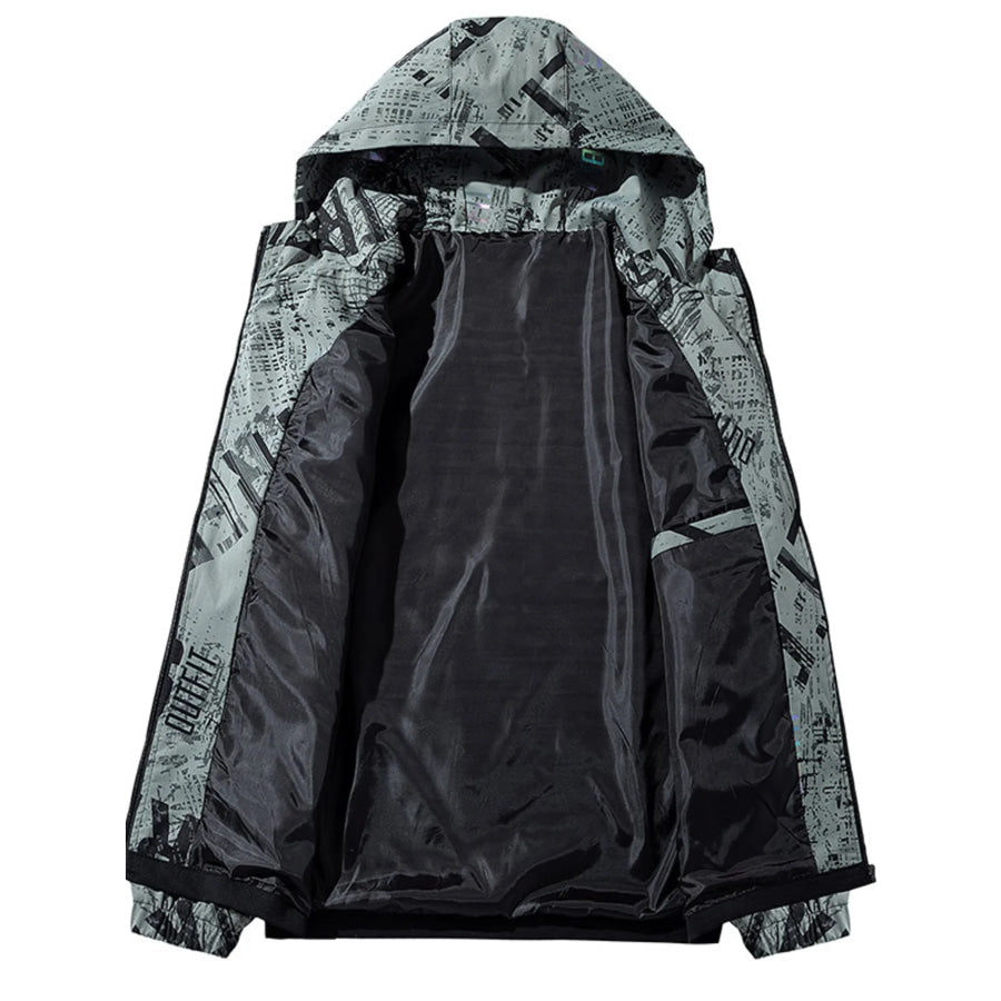 Men’s Plus Size Zip Up Hooded Outerwear Apparel and Accessories