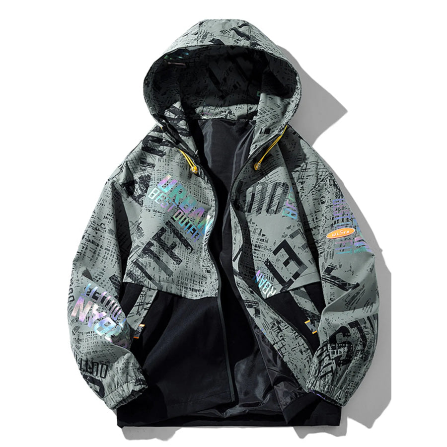 Men’s Plus Size Zip Up Hooded Outerwear Sage / M Apparel and Accessories