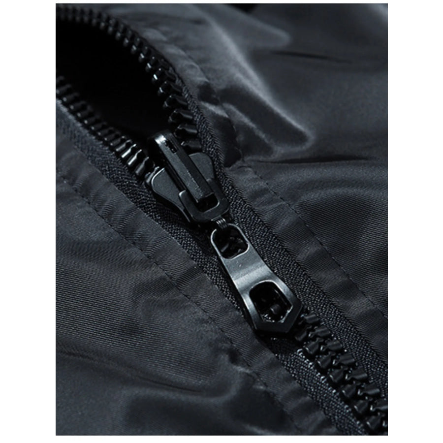 Men’s Plus Size Zip Up Long Sleeve Bomber Jacket Apparel and Accessories