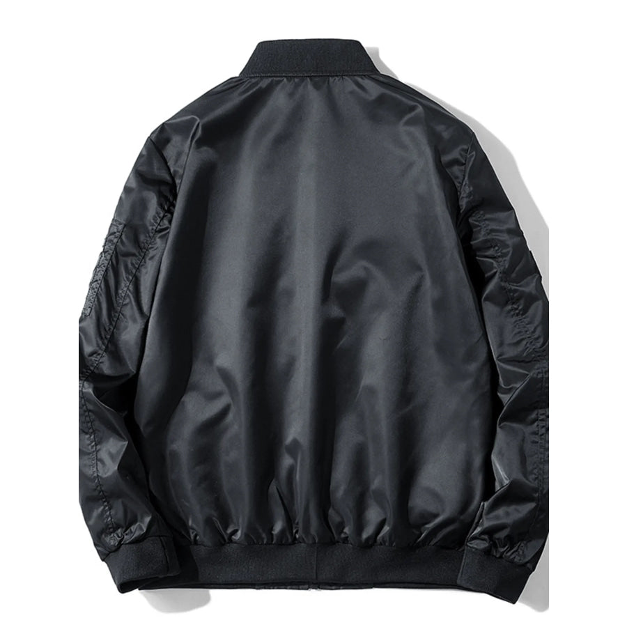 Men’s Plus Size Zip Up Long Sleeve Bomber Jacket Apparel and Accessories