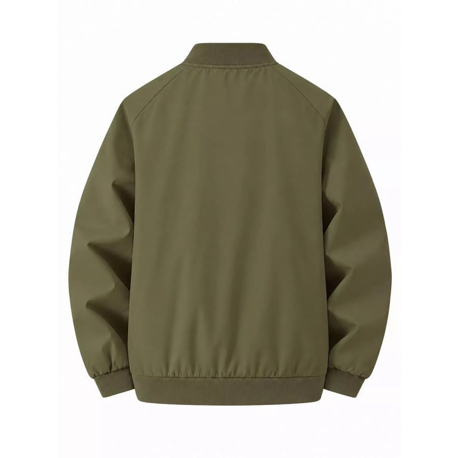 Men’s Plus Size Zip Up Long Sleeve Jacket Apparel and Accessories