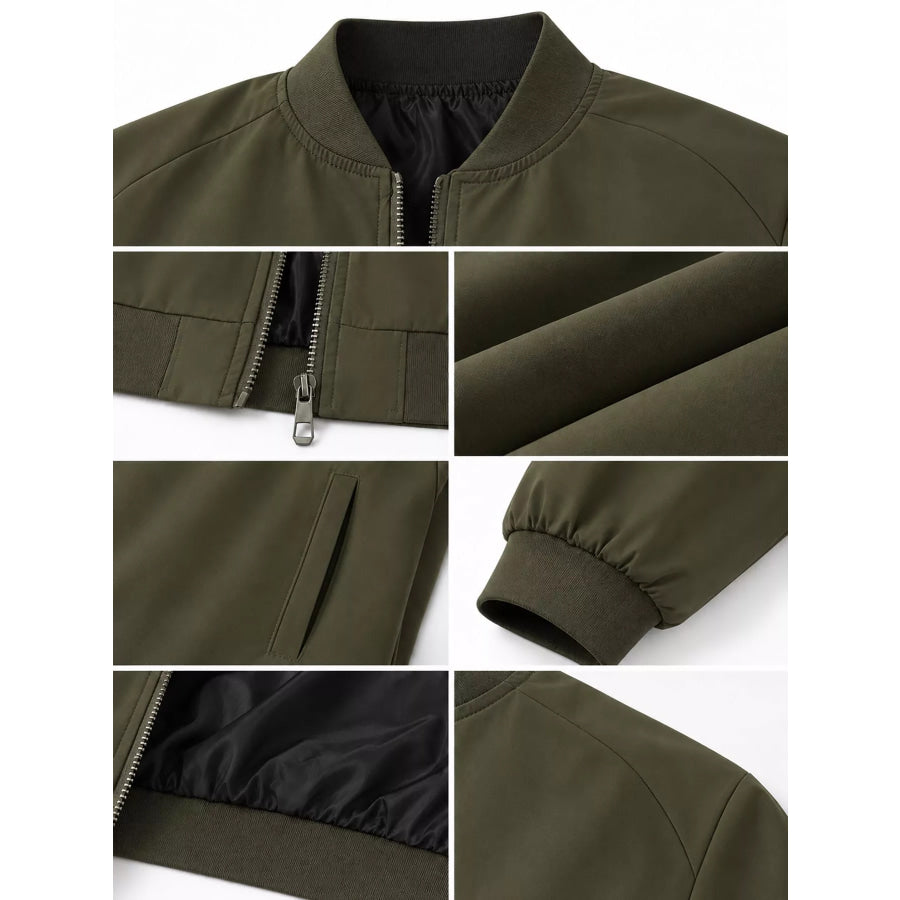 Men’s Plus Size Zip Up Long Sleeve Jacket Apparel and Accessories