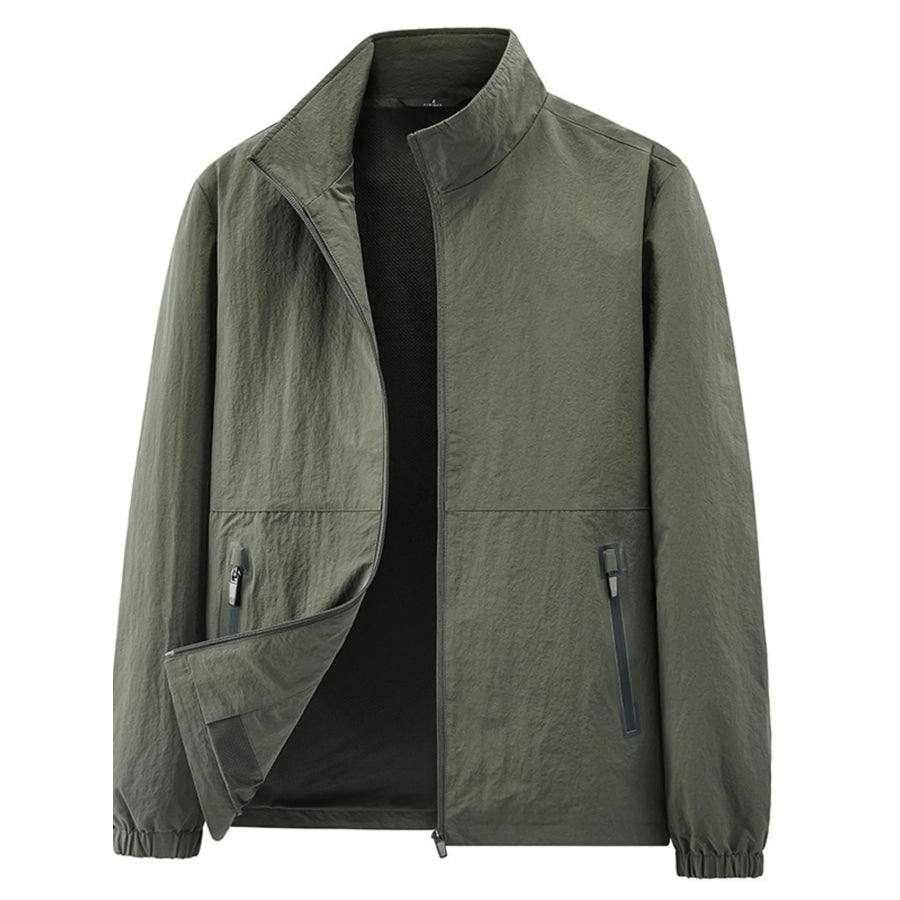 Men’s Plus Size Zip Up Long Sleeve Jacket Apparel and Accessories
