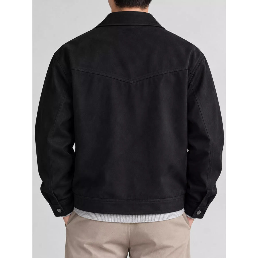 Men’s Plus Size Zip Up Long Sleeve Jacket Apparel and Accessories