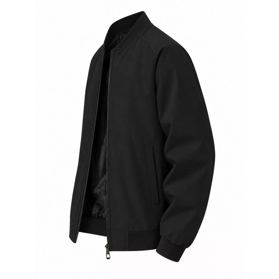 Men’s Plus Size Zip Up Long Sleeve Jacket Apparel and Accessories