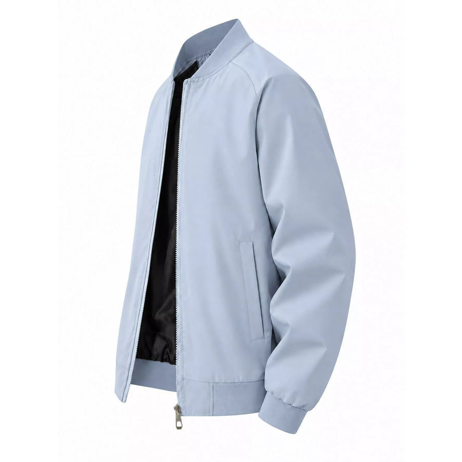 Men’s Plus Size Zip Up Long Sleeve Jacket Apparel and Accessories