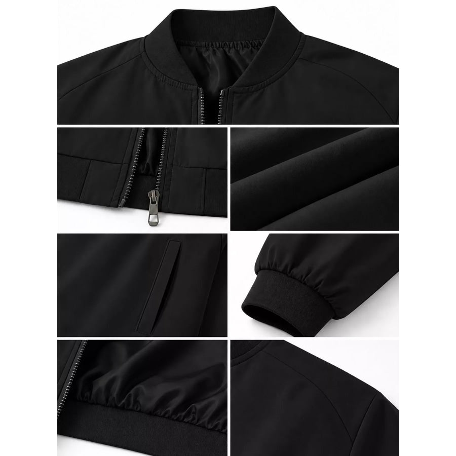 Men’s Plus Size Zip Up Long Sleeve Jacket Apparel and Accessories