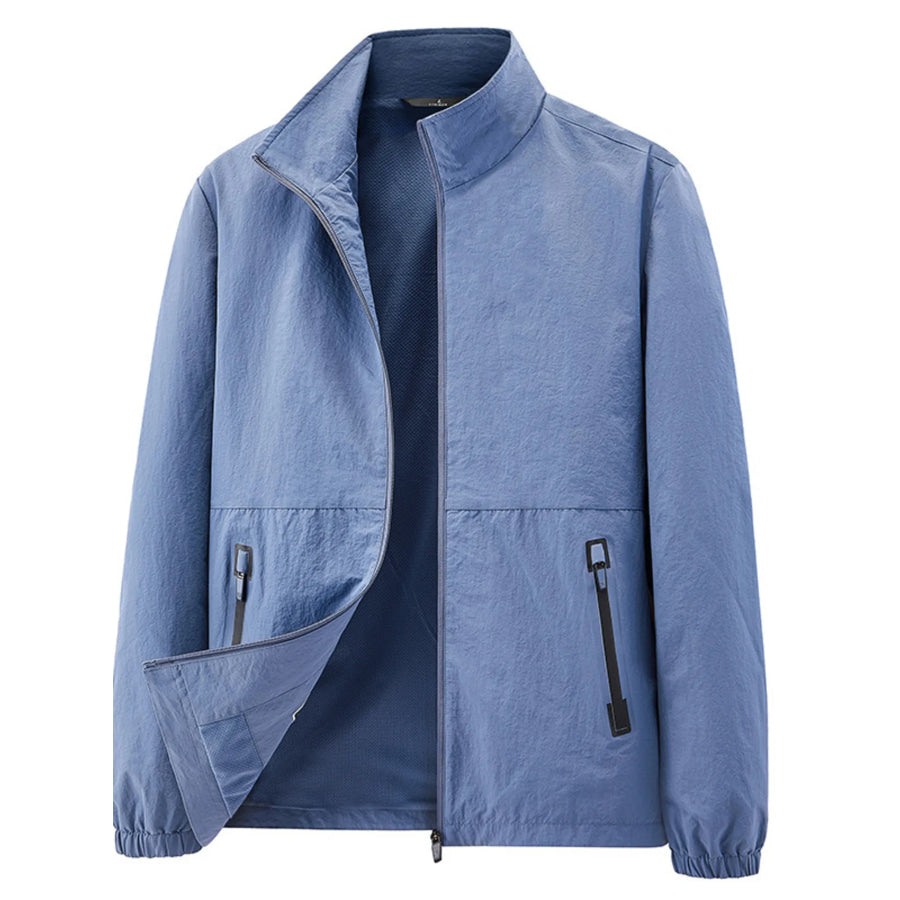 Men’s Plus Size Zip Up Long Sleeve Jacket Apparel and Accessories