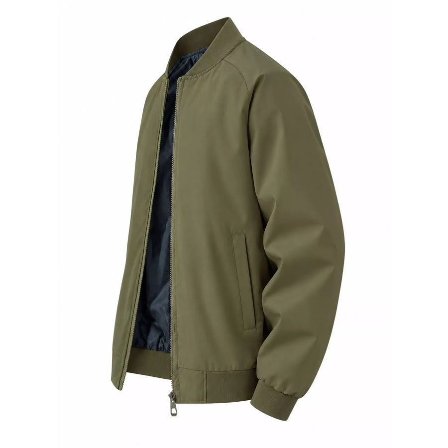 Men’s Plus Size Zip Up Long Sleeve Jacket Apparel and Accessories