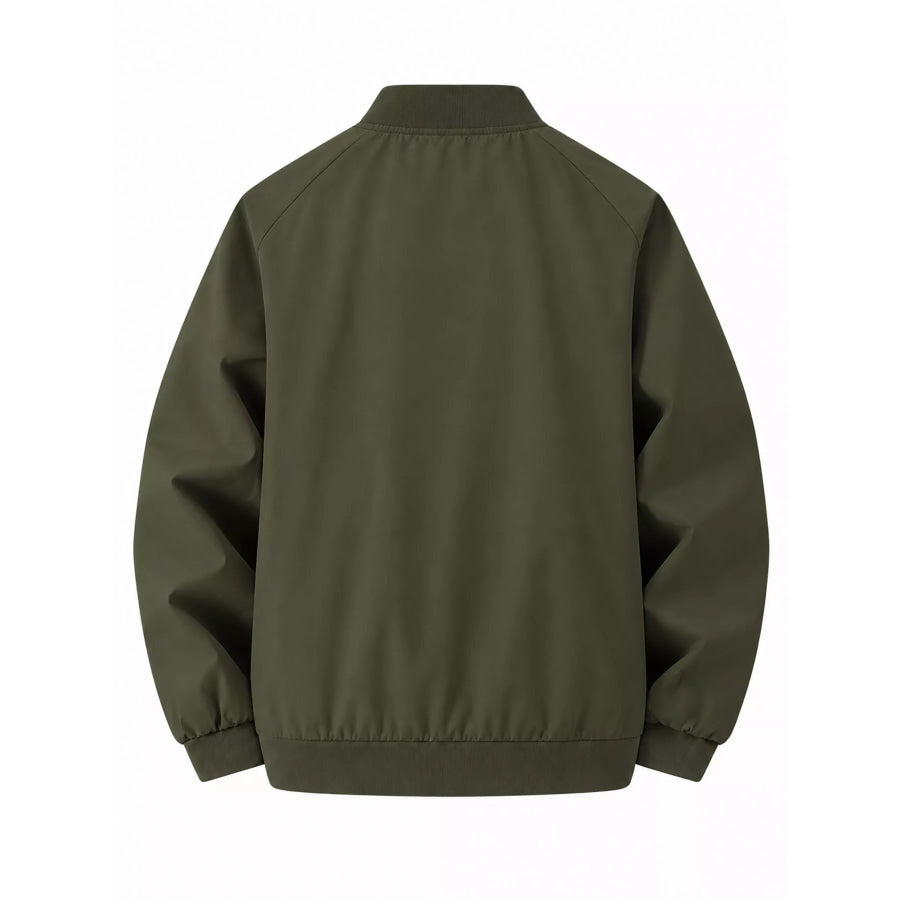 Men’s Plus Size Zip Up Long Sleeve Jacket Apparel and Accessories