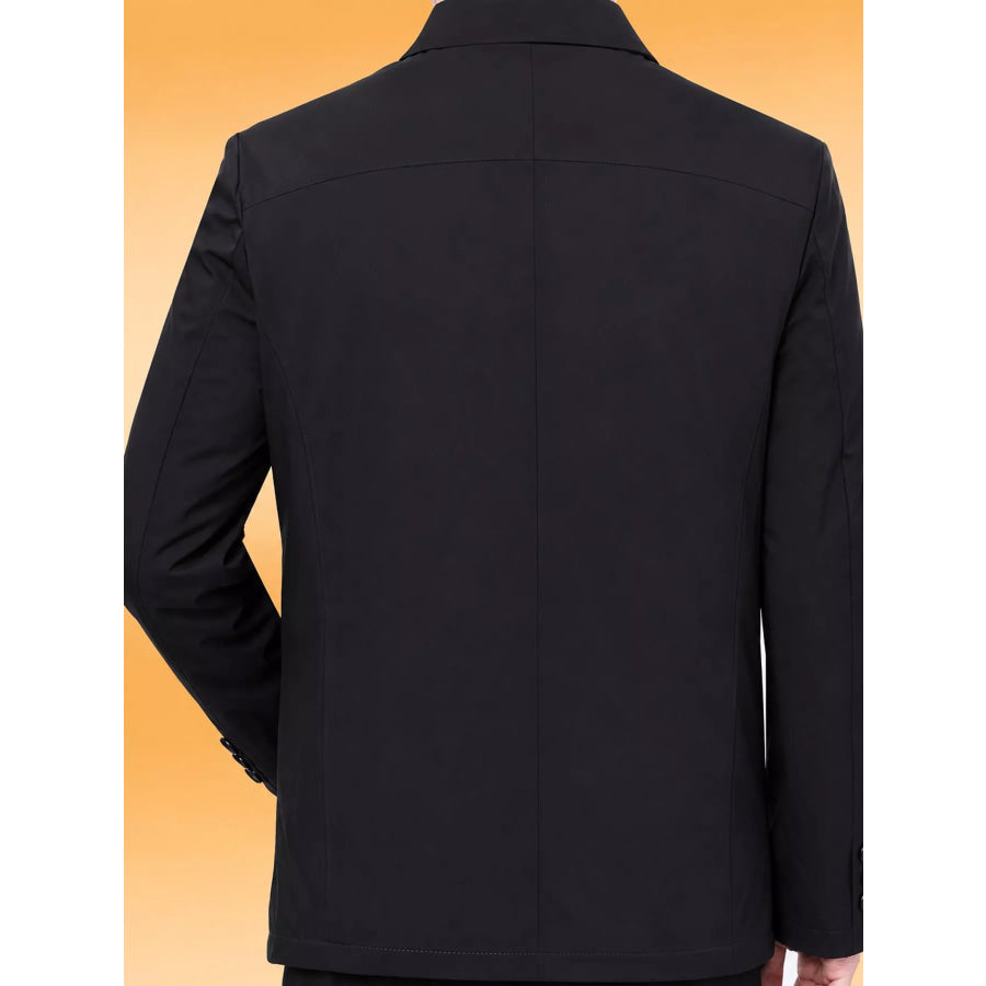 Men’s Plus Size Zip-Up Long Sleeve Jacket Apparel and Accessories