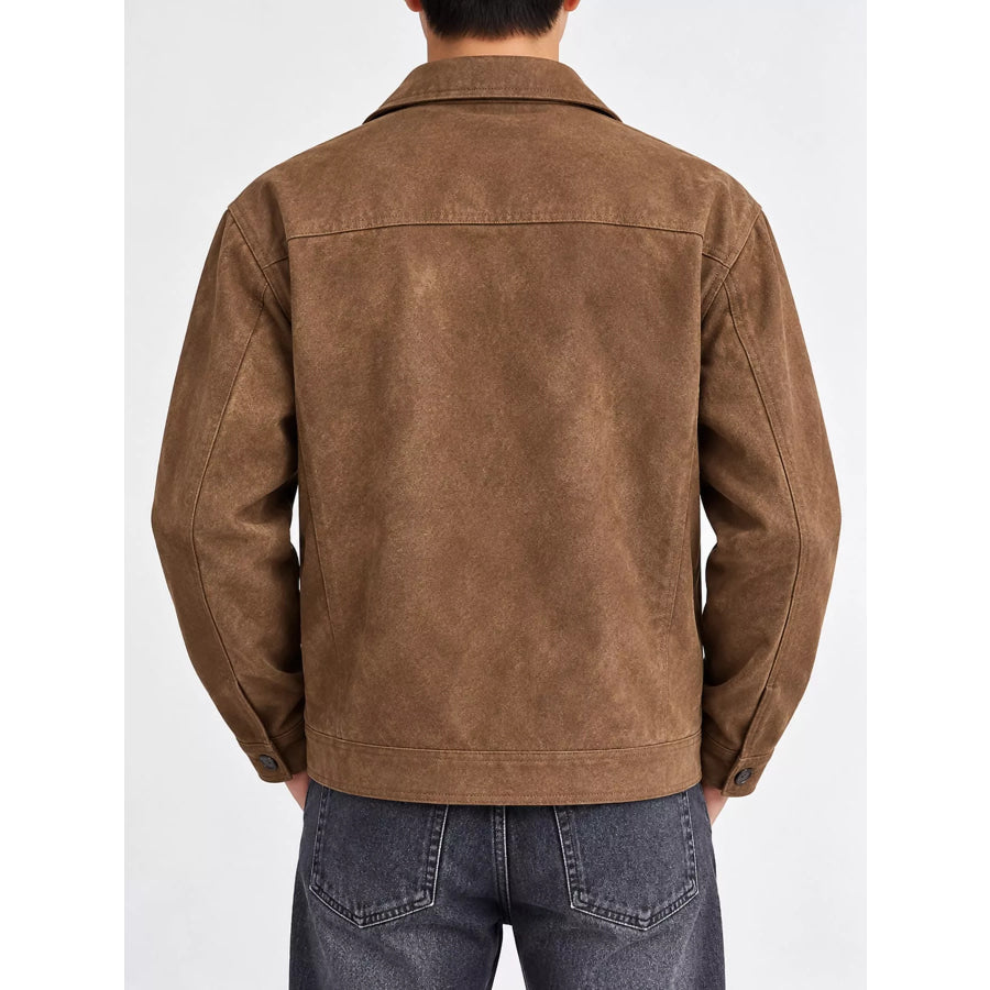 Men’s Plus Size Zip Up Long Sleeve Jacket Apparel and Accessories