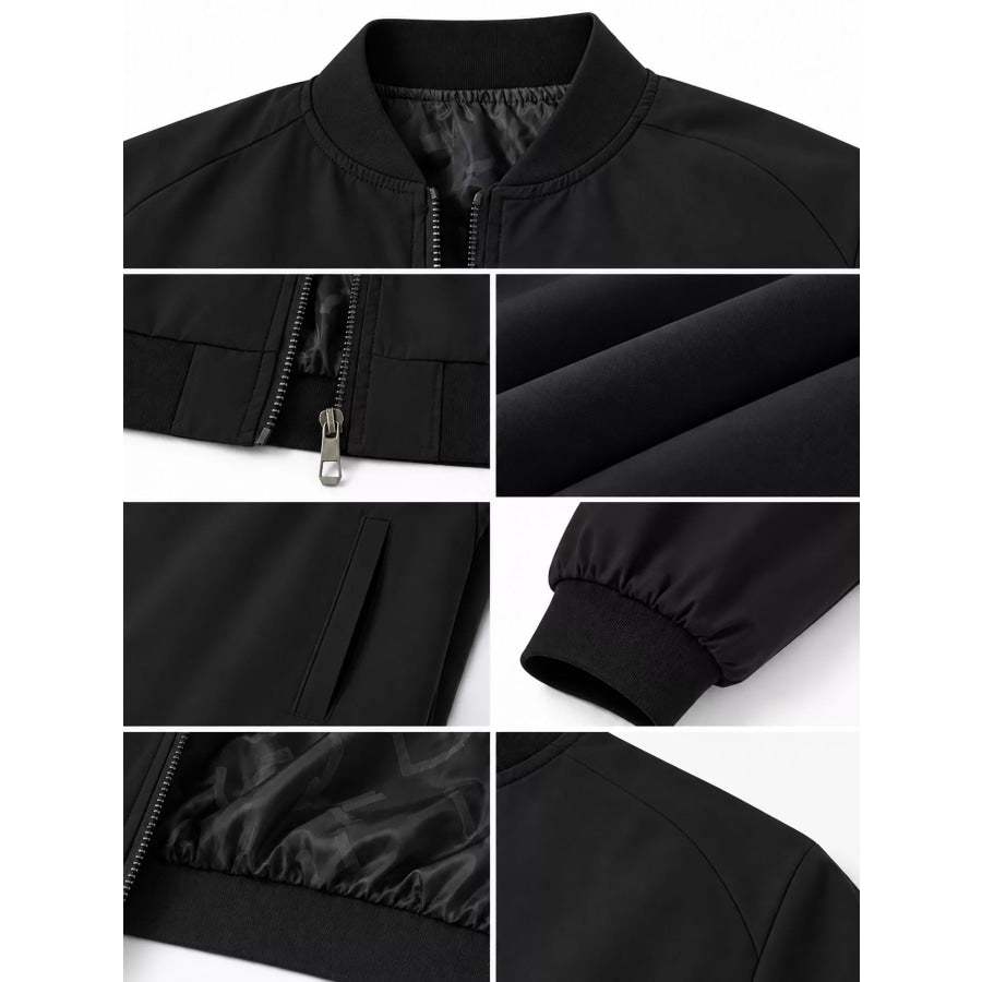 Men’s Plus Size Zip Up Long Sleeve Jacket Apparel and Accessories