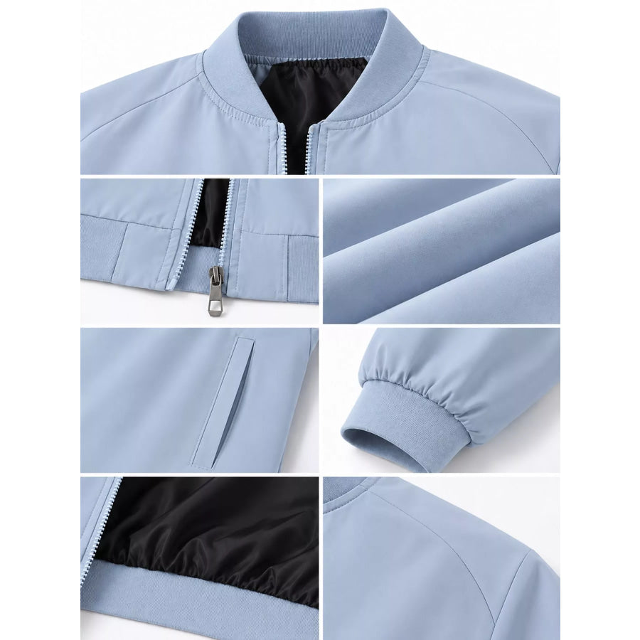 Men’s Plus Size Zip Up Long Sleeve Jacket Apparel and Accessories