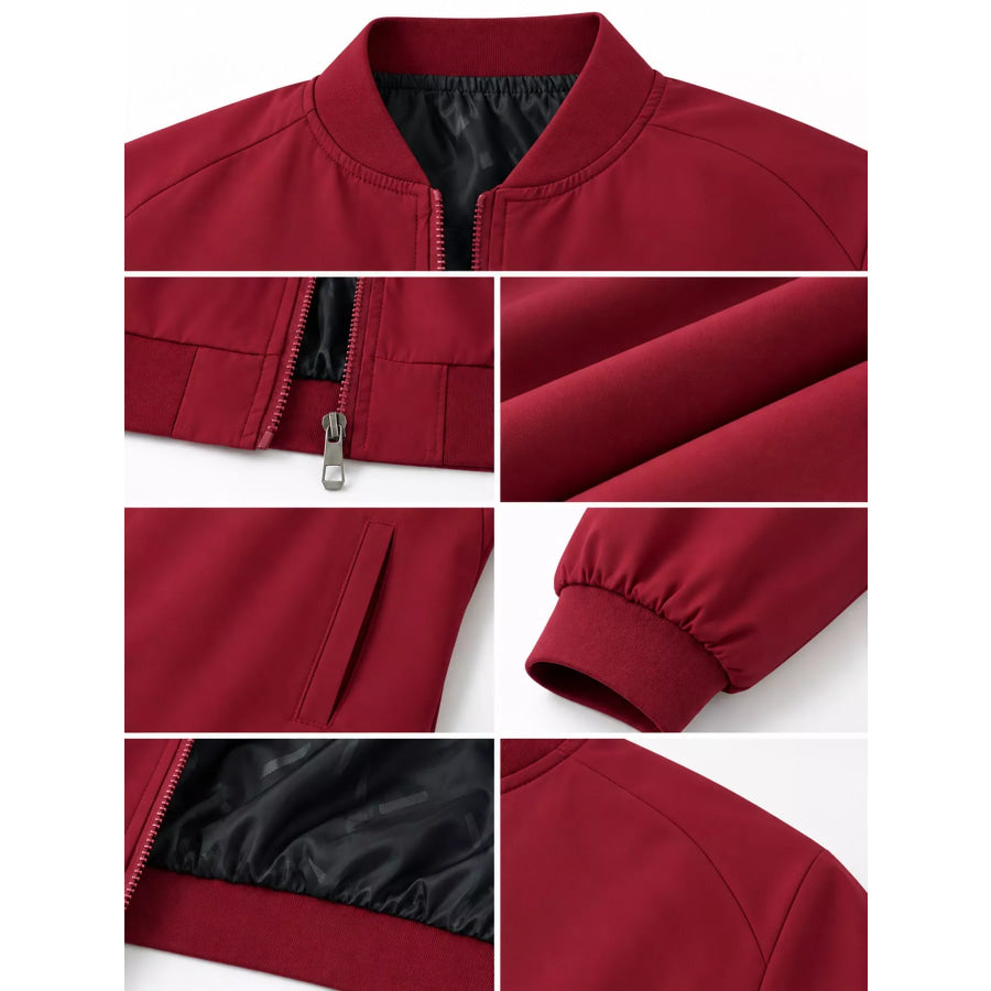 Men’s Plus Size Zip Up Long Sleeve Jacket Apparel and Accessories