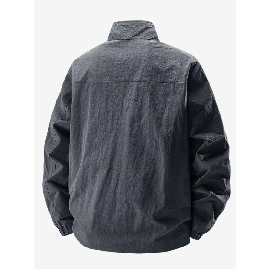 Men’s Plus Size Zip Up Long Sleeve Jacket Apparel and Accessories