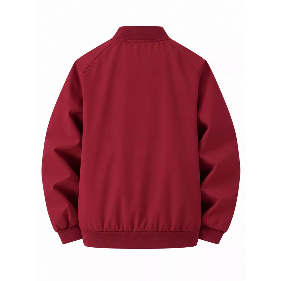 Men’s Plus Size Zip Up Long Sleeve Jacket Apparel and Accessories