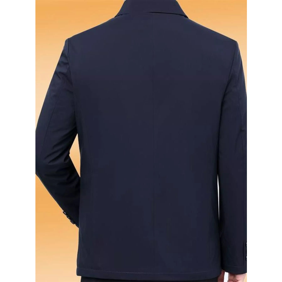 Men’s Plus Size Zip-Up Long Sleeve Jacket Apparel and Accessories