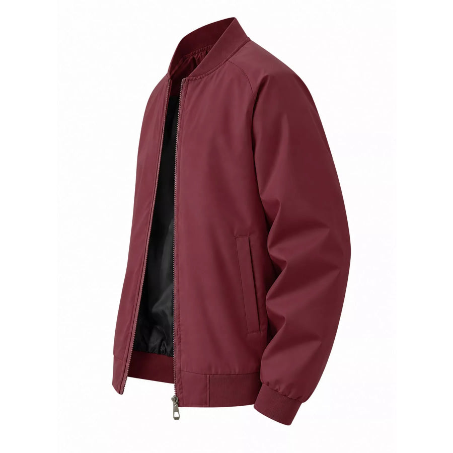 Men’s Plus Size Zip Up Long Sleeve Jacket Apparel and Accessories