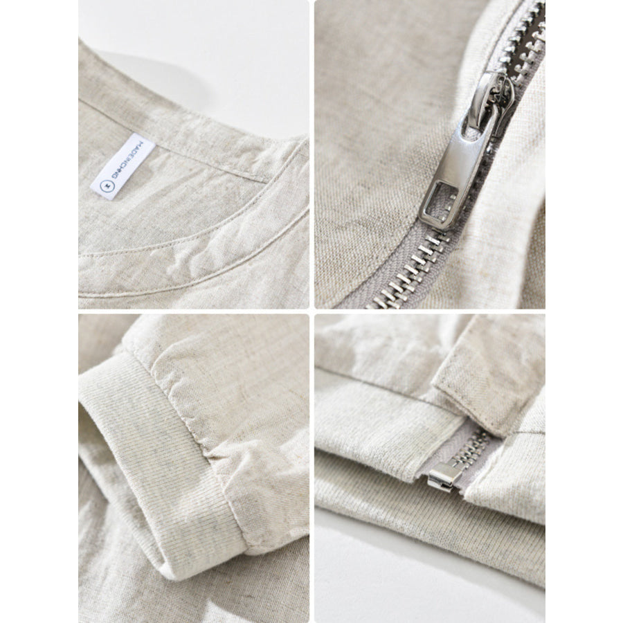 Men’s Plus Size Zip Up Long Sleeve Jacket Apparel and Accessories