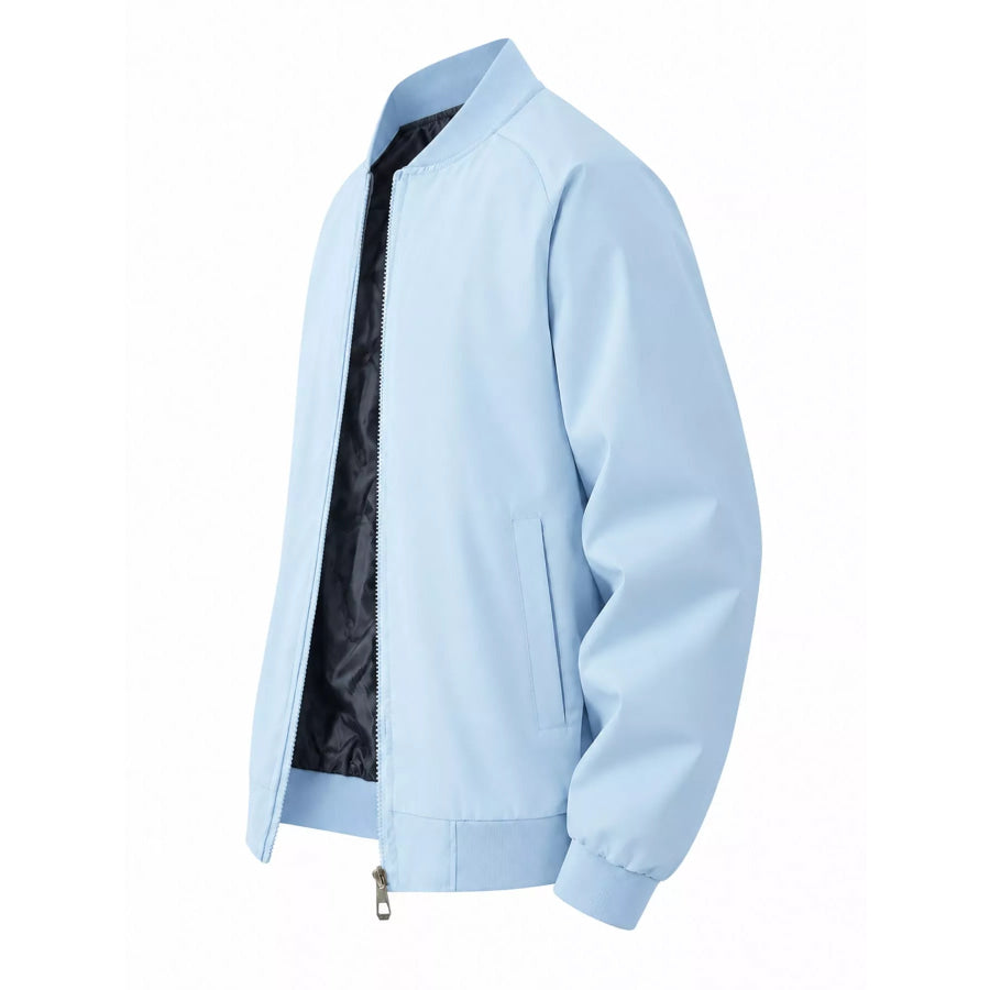 Men’s Plus Size Zip Up Long Sleeve Jacket Apparel and Accessories