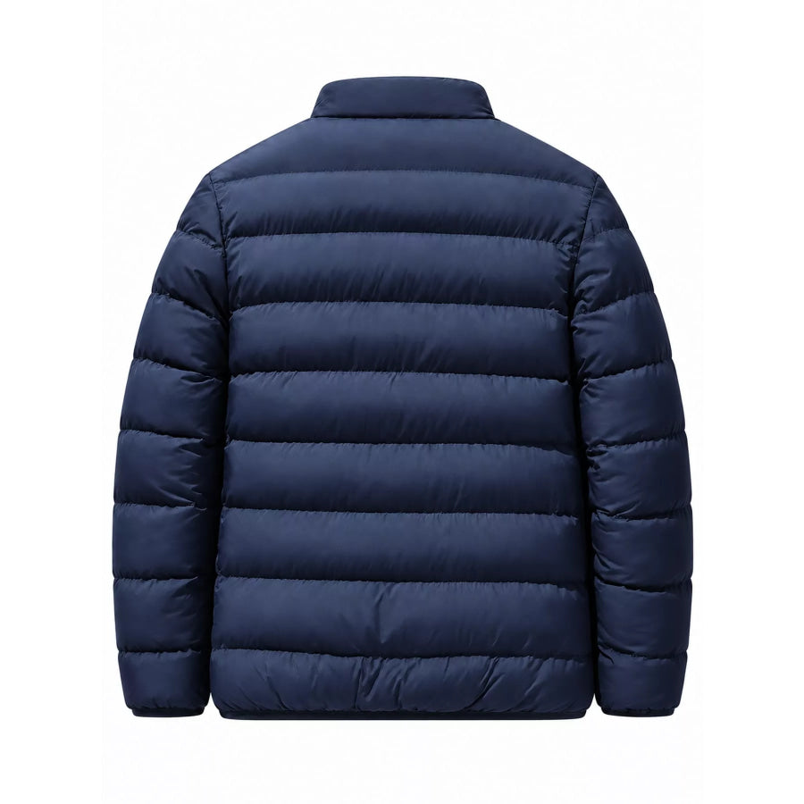 Men’s Plus Size Zip Up Long Sleeve Puffer Jacket Apparel and Accessories