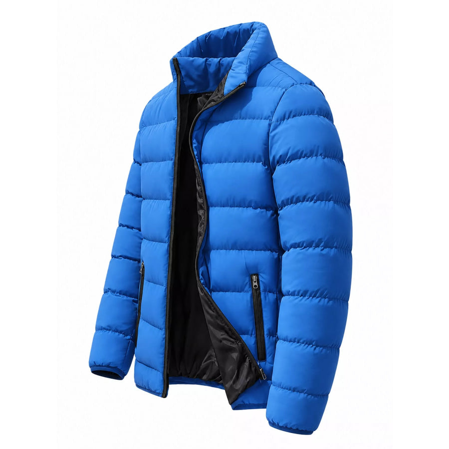 Men’s Plus Size Zip Up Long Sleeve Puffer Jacket Apparel and Accessories