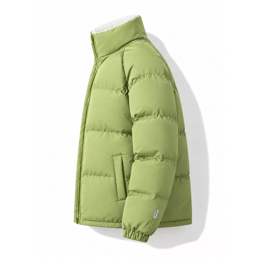 Men’s Plus Size Zip-Up Sherpa-Lined Puffer Jacket Apparel and Accessories