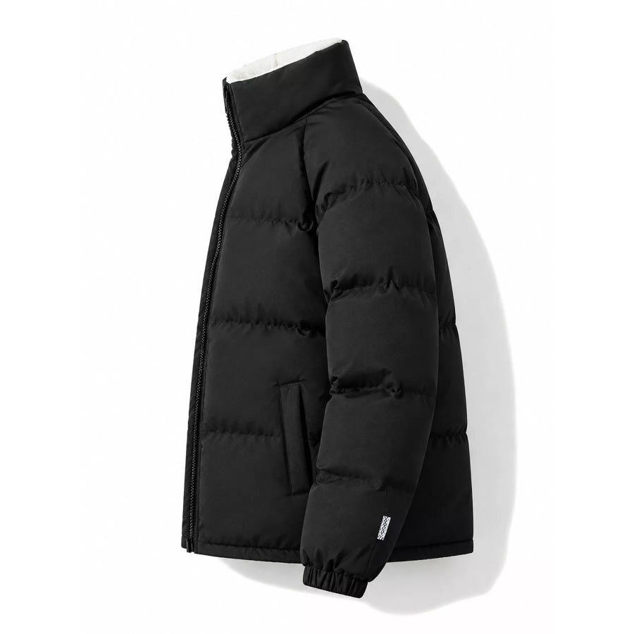 Men’s Plus Size Zip-Up Sherpa-Lined Puffer Jacket Apparel and Accessories