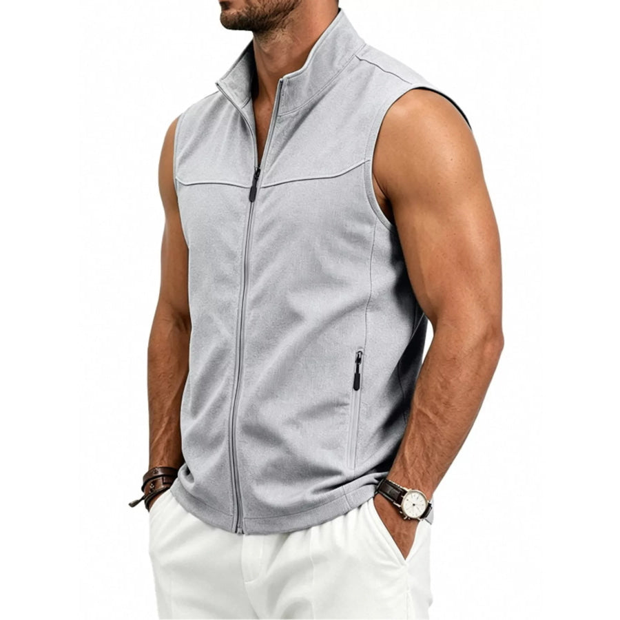 Men’s Plus Size Zip Up Vest Apparel and Accessories