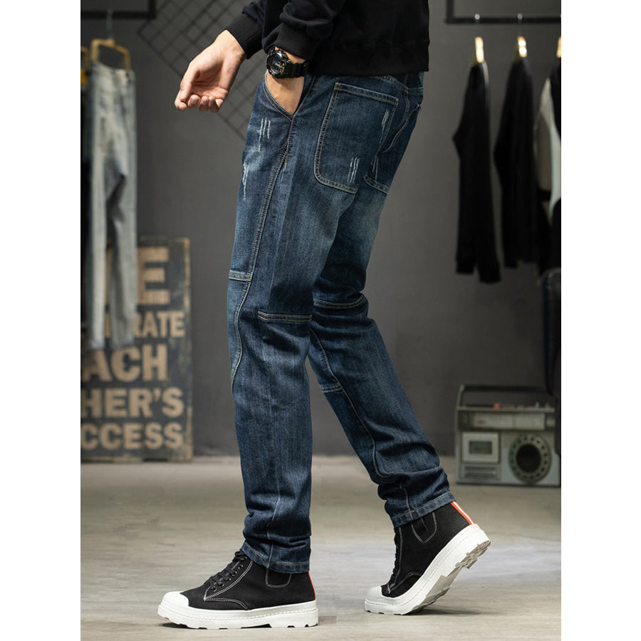 Men’s Pocketed Slim Fit Jeans Apparel and Accessories
