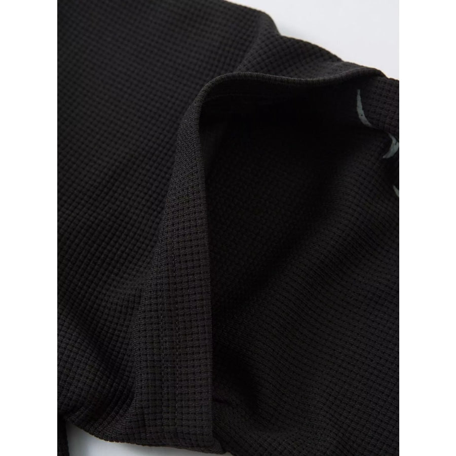Men’s Printed Polo Collar Long Sleeve Top Apparel and Accessories
