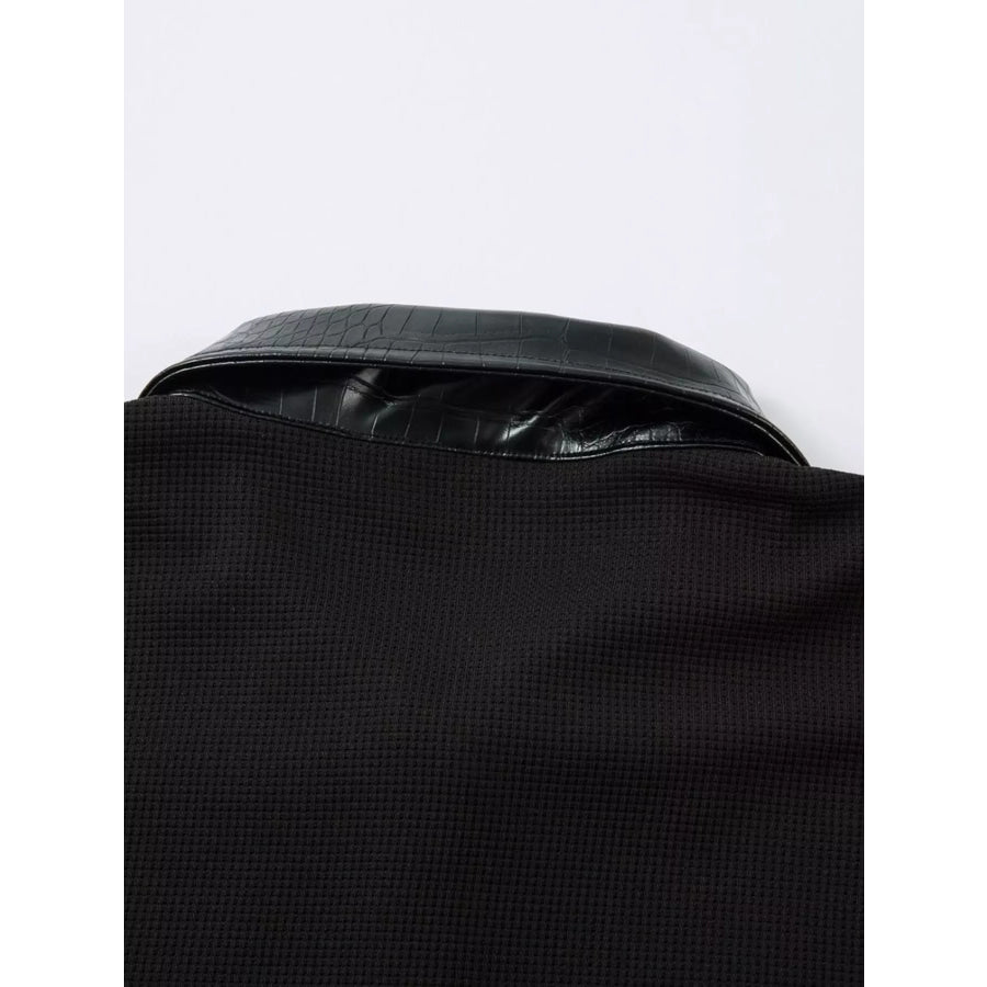 Men’s Printed Polo Collar Long Sleeve Top Apparel and Accessories