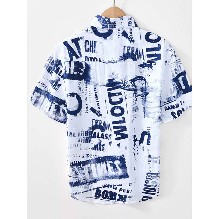 Men’s Printed Short Sleeve Shirt Apparel and Accessories