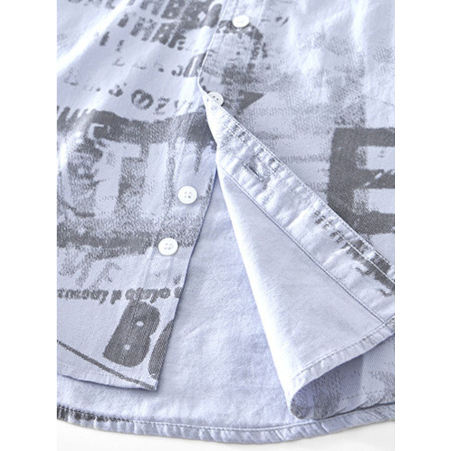 Men’s Printed Short Sleeve Shirt Apparel and Accessories