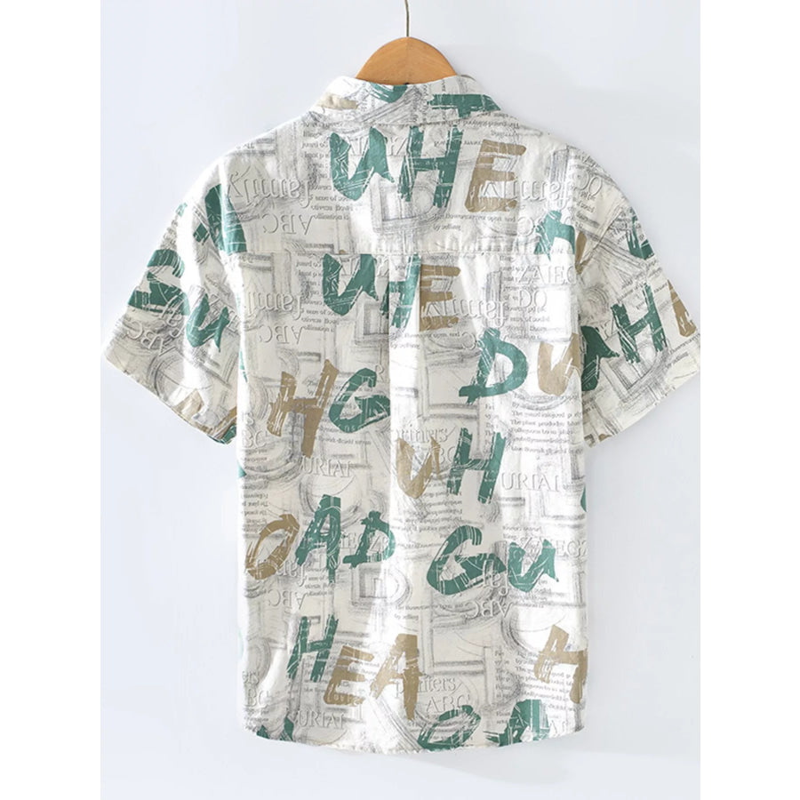 Men’s Printed Short Sleeve Shirt Apparel and Accessories