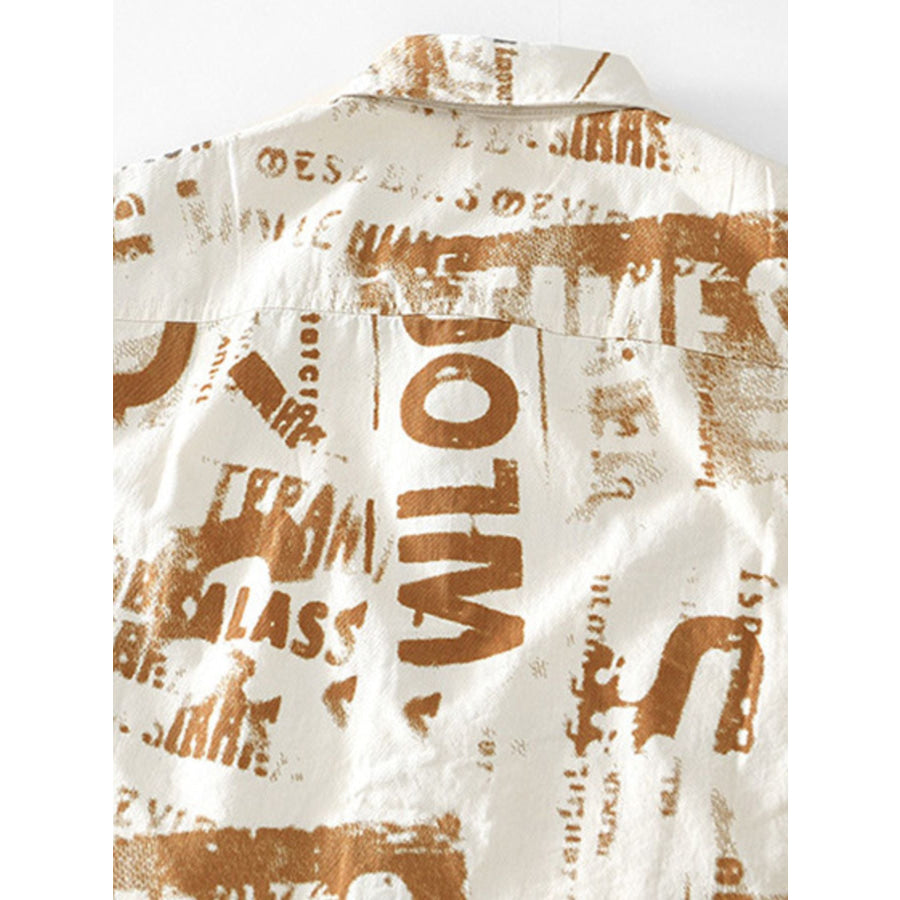 Men’s Printed Short Sleeve Shirt Apparel and Accessories