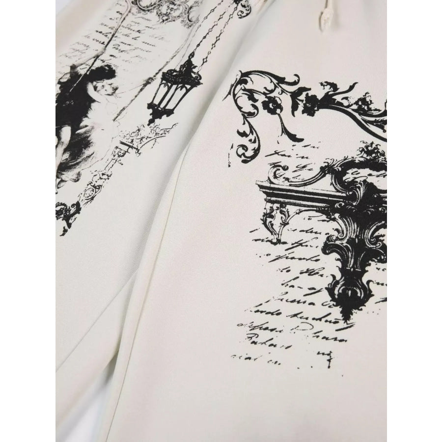 Men’s Printed Wide-Leg Pants Apparel and Accessories