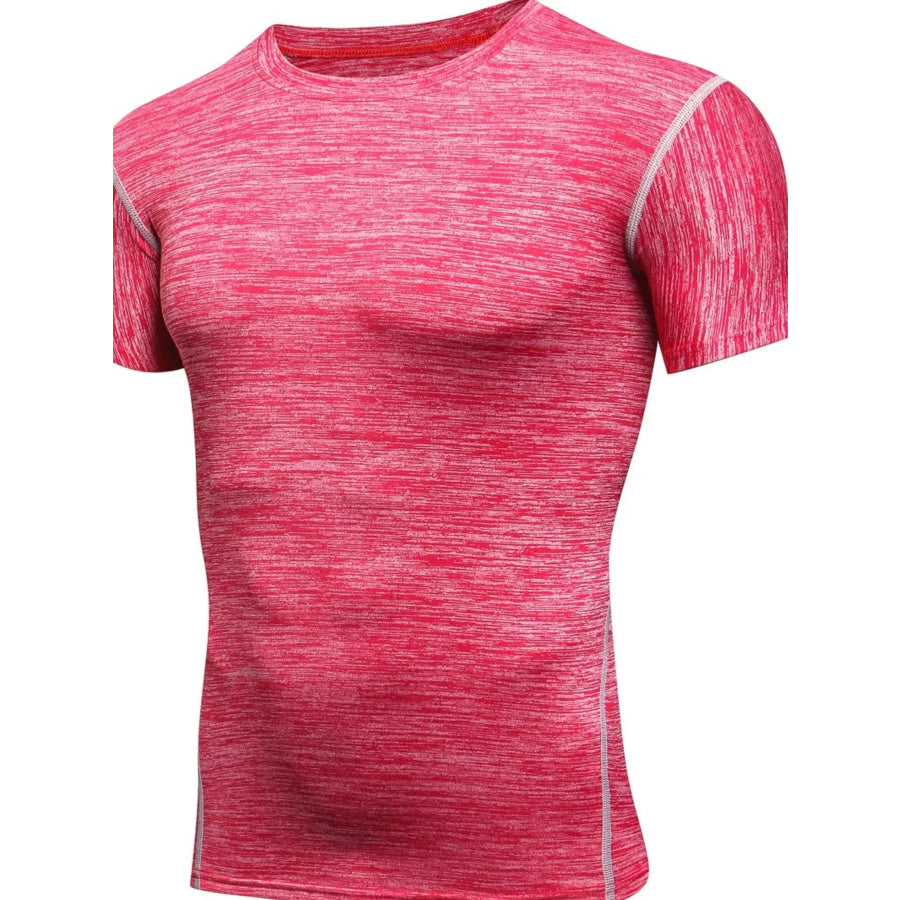 Men’s Quick-Dry Athletic T-Shirt Hot Pink / M Apparel and Accessories