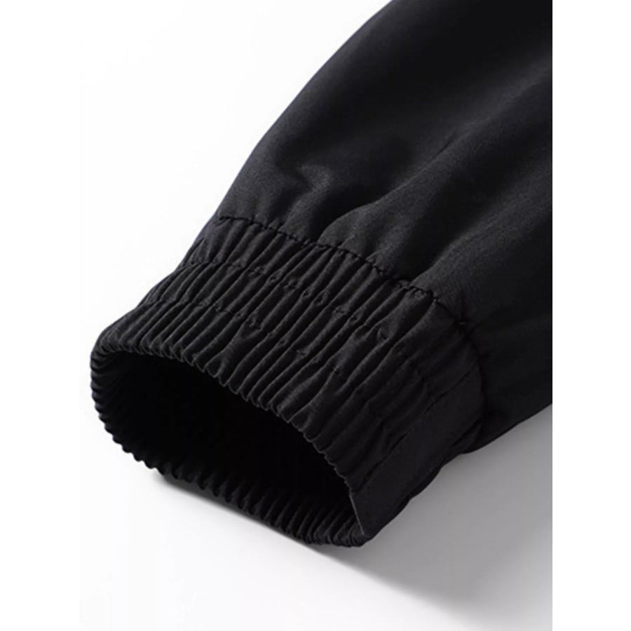 Men’s Racing-Inspired Zip Up Bomber Jacket Apparel and Accessories