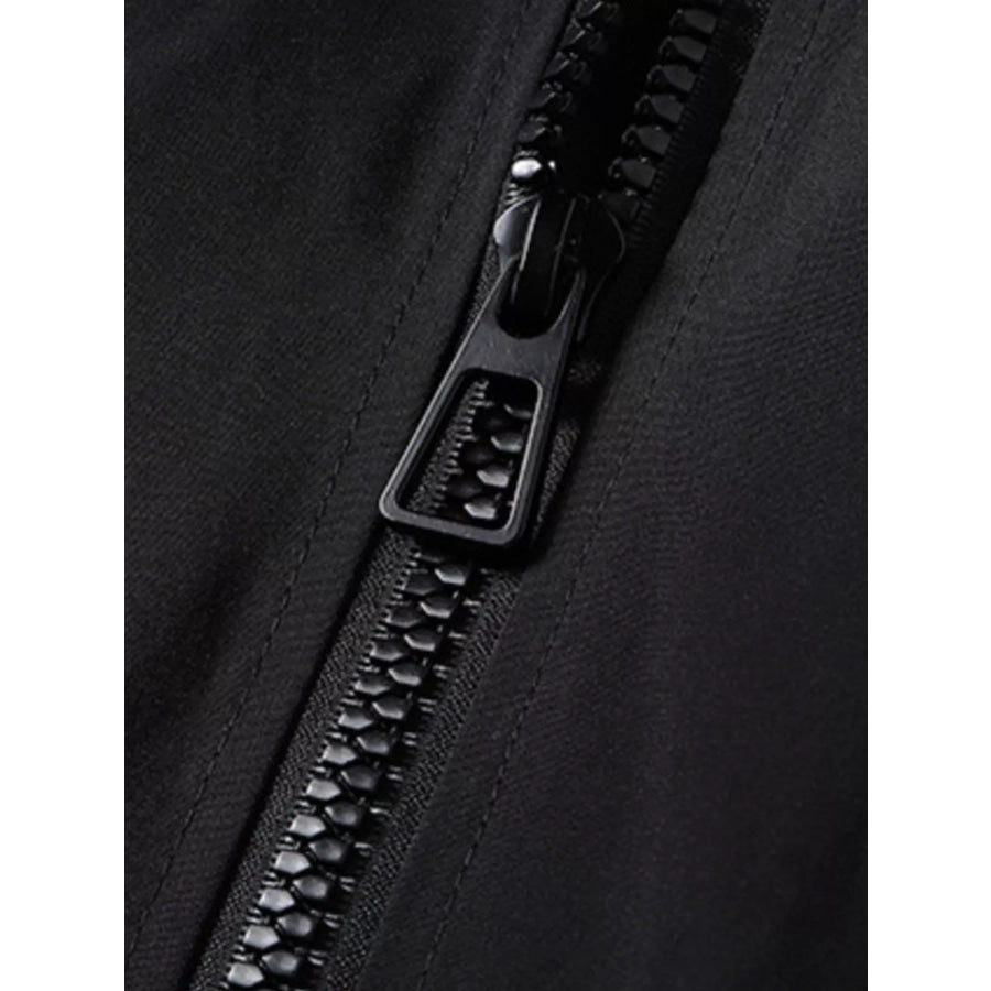 Men’s Racing-Inspired Zip Up Bomber Jacket Apparel and Accessories