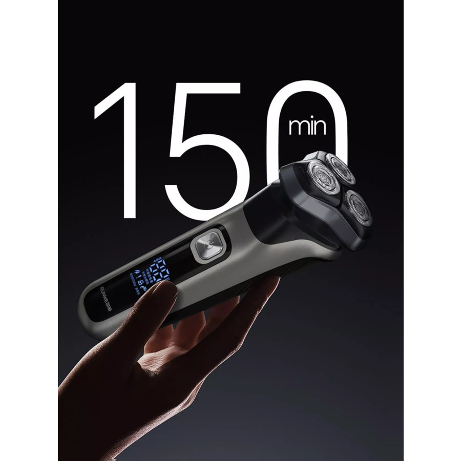 Men’s Rechargeable Waterproof Rotary Shaver with LED Display Black / ONESIZE Apparel and Accessories