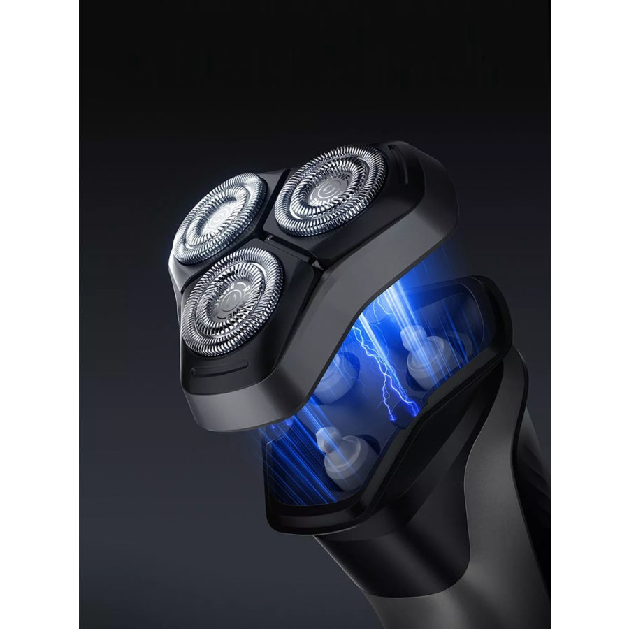 Men’s Rechargeable Waterproof Rotary Shaver with LED Display Black / ONESIZE Apparel and Accessories