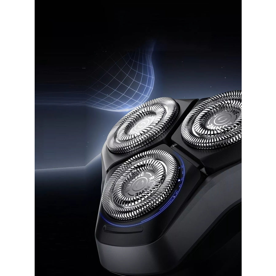 Men’s Rechargeable Waterproof Rotary Shaver with LED Display Black / ONESIZE Apparel and Accessories